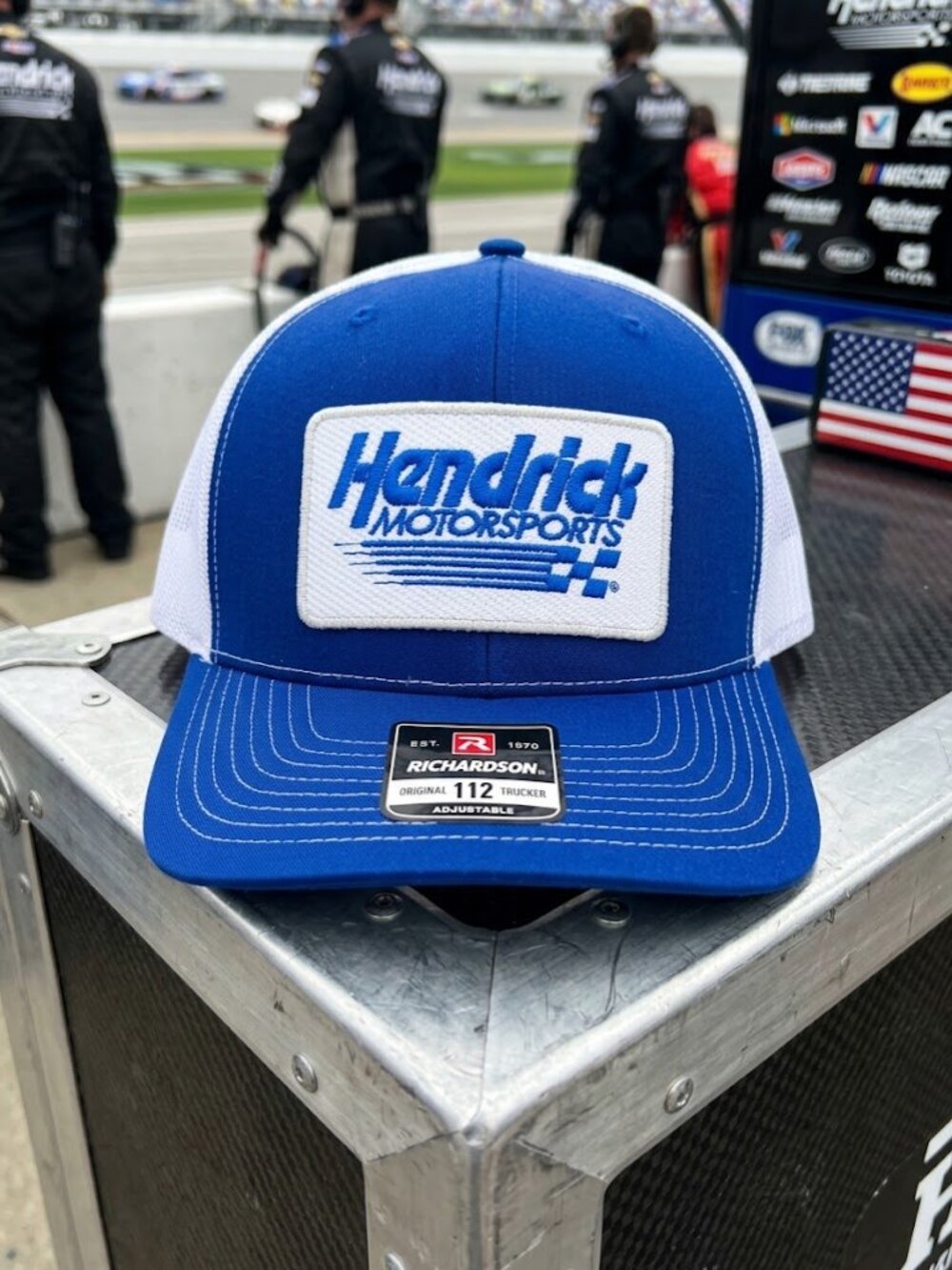 Retro Hendrick Motorsports Hat Racing Blue White Richardson 112 Snapback Cap New